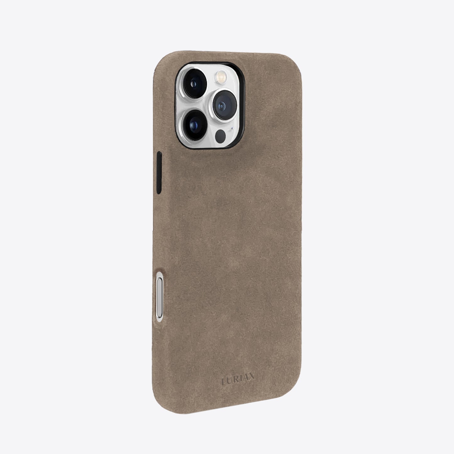 The Classic iPhone Case V2 - Malibu Beige - Luriax Alcantara Suede Leather Fabric