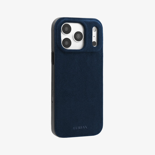 Luriax Alcantara Suede Case iPhone 17 Pro Max | Midnight Blue - Side