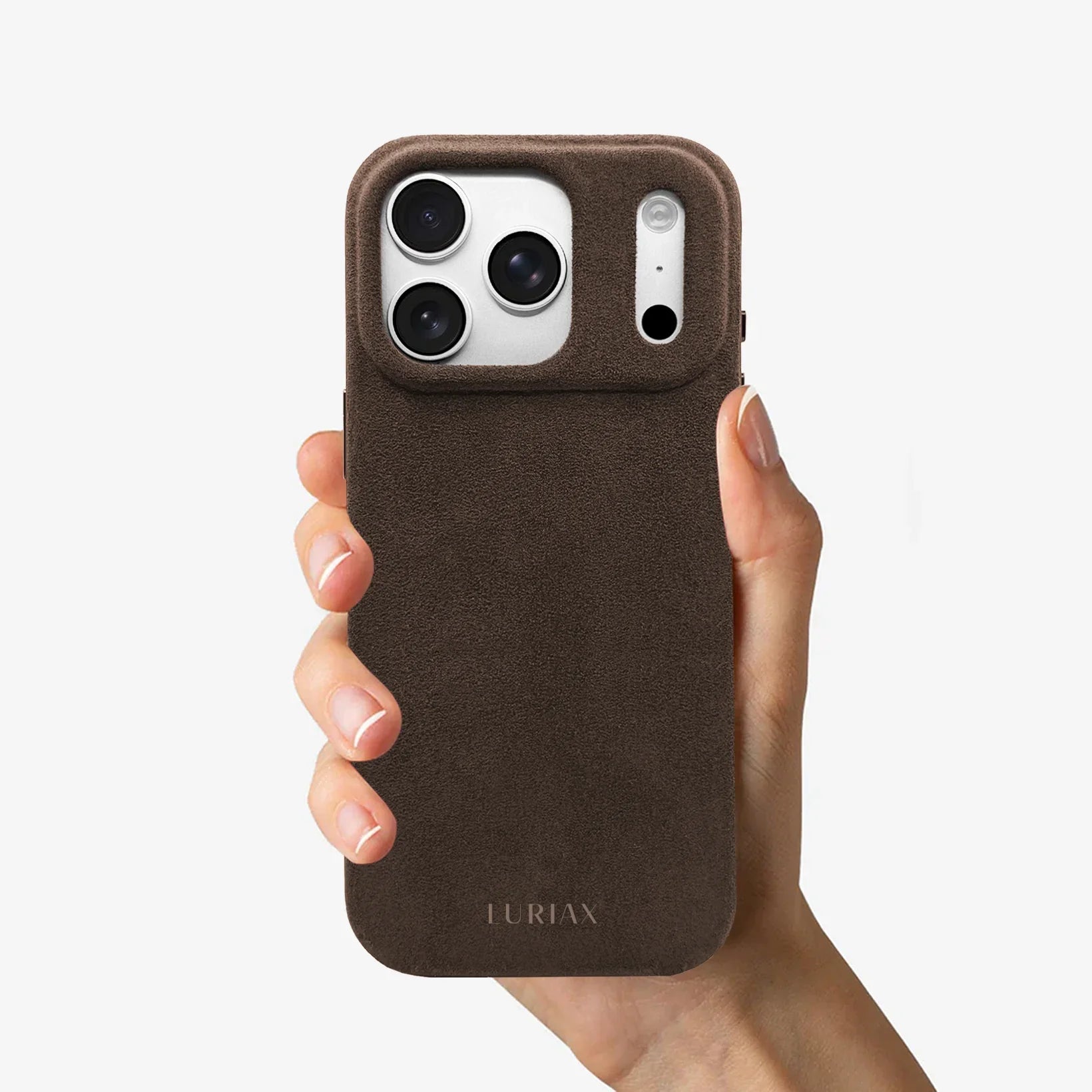 Luriax Alcantara Suede Case iPhone 17 Pro Max | Mocha- Lifestyle