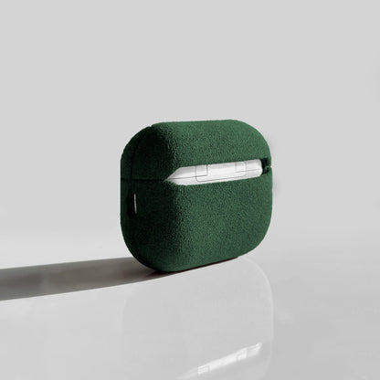 Alcantara Suede Leather iPhone Case and Accessories Collection - The AirPods Pro Case - British Racing Green - Luriax