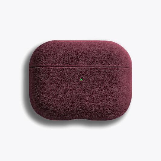 Alcantara Suede Leather iPhone Case and Accessories Collection - The AirPods Pro Case - Burgundy - Luriax