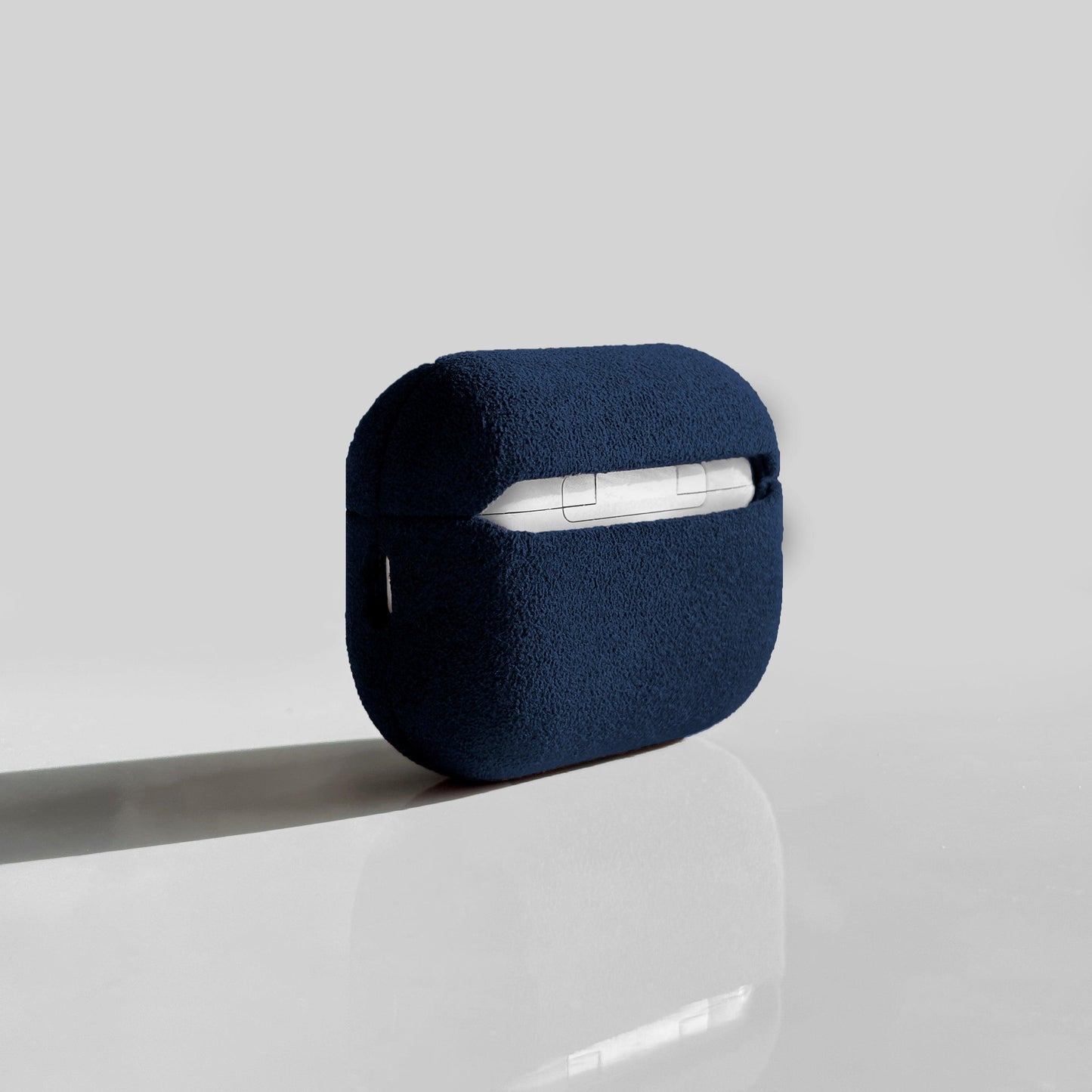Alcantara Suede Leather iPhone Case and Accessories Collection - The AirPods Pro Case - Dark Blue - Luriax