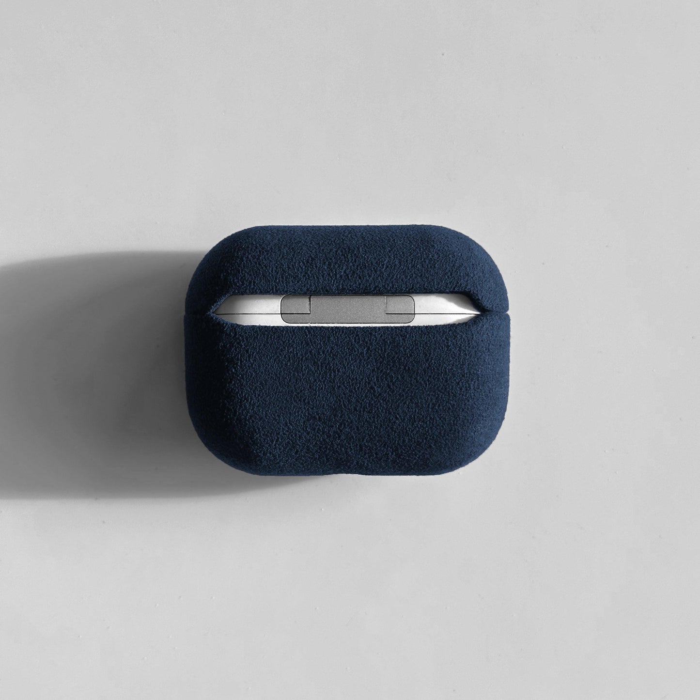 Alcantara Suede Leather iPhone Case and Accessories Collection - The AirPods Pro Case - Dark Blue - Luriax