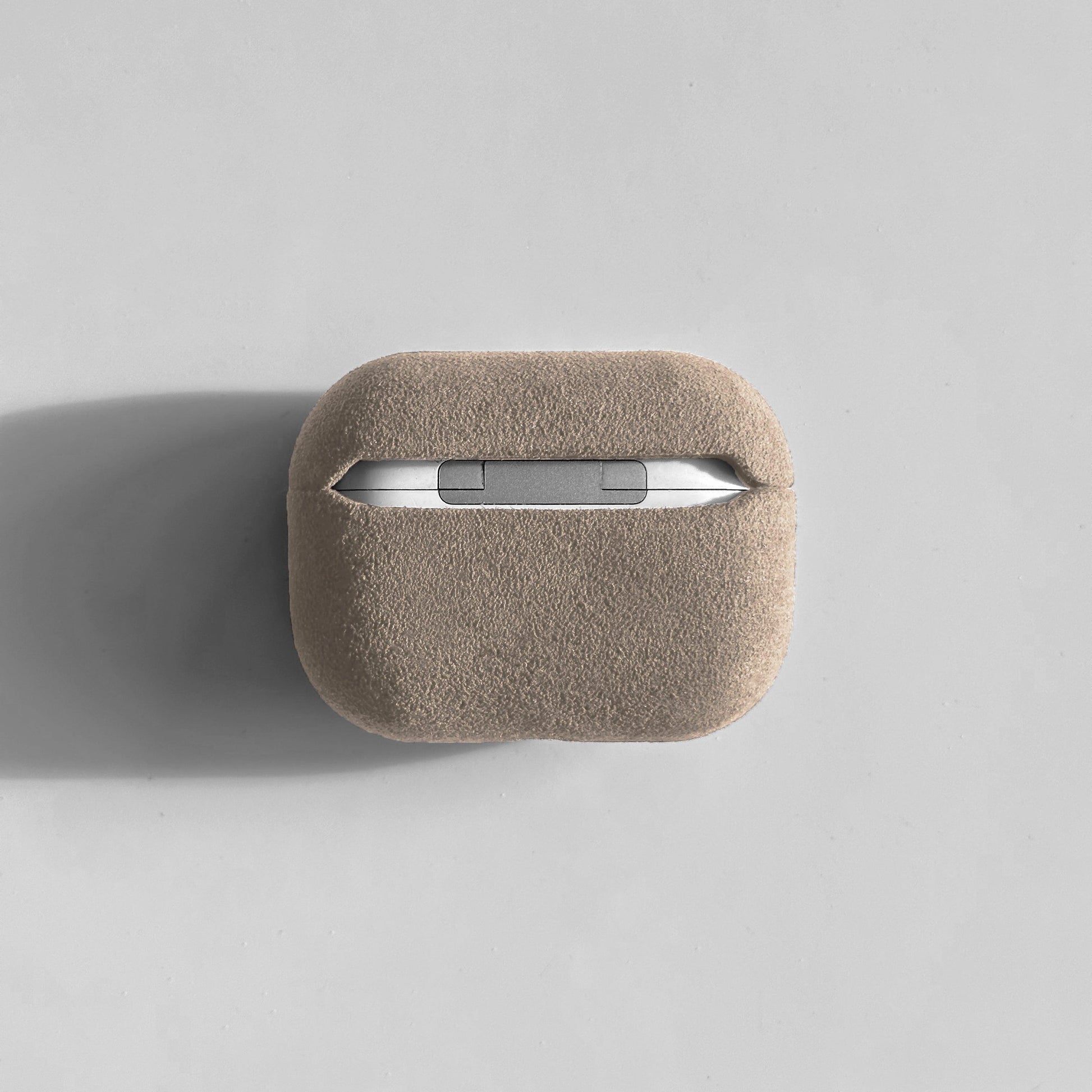 Alcantara Suede Leather iPhone Case and Accessories Collection - The AirPods Pro Case - Malibu Beige - Luriax