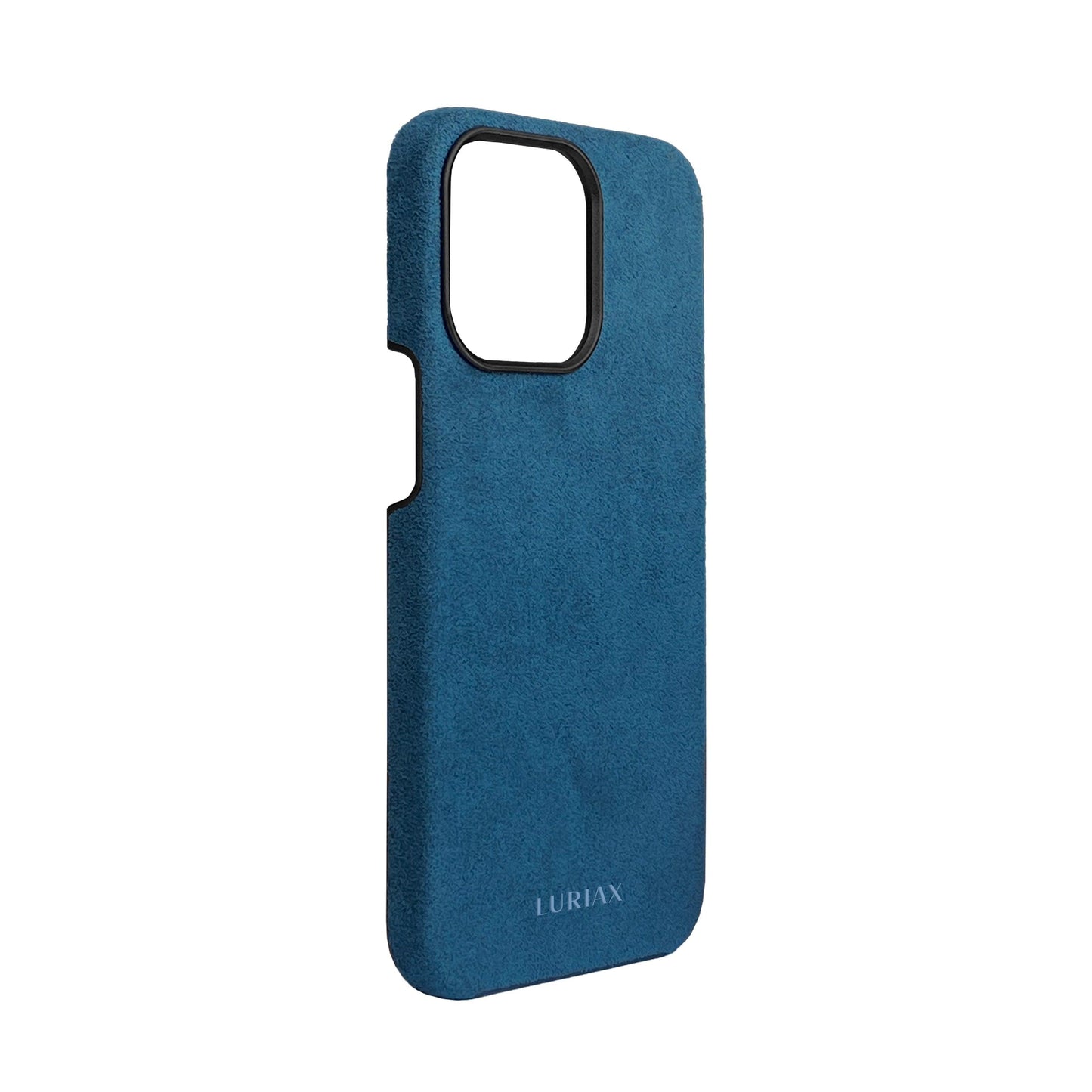 Alcantara Suede Leather iPhone Case and Accessories Collection - The Back Case - Prussian Blue - Luriax