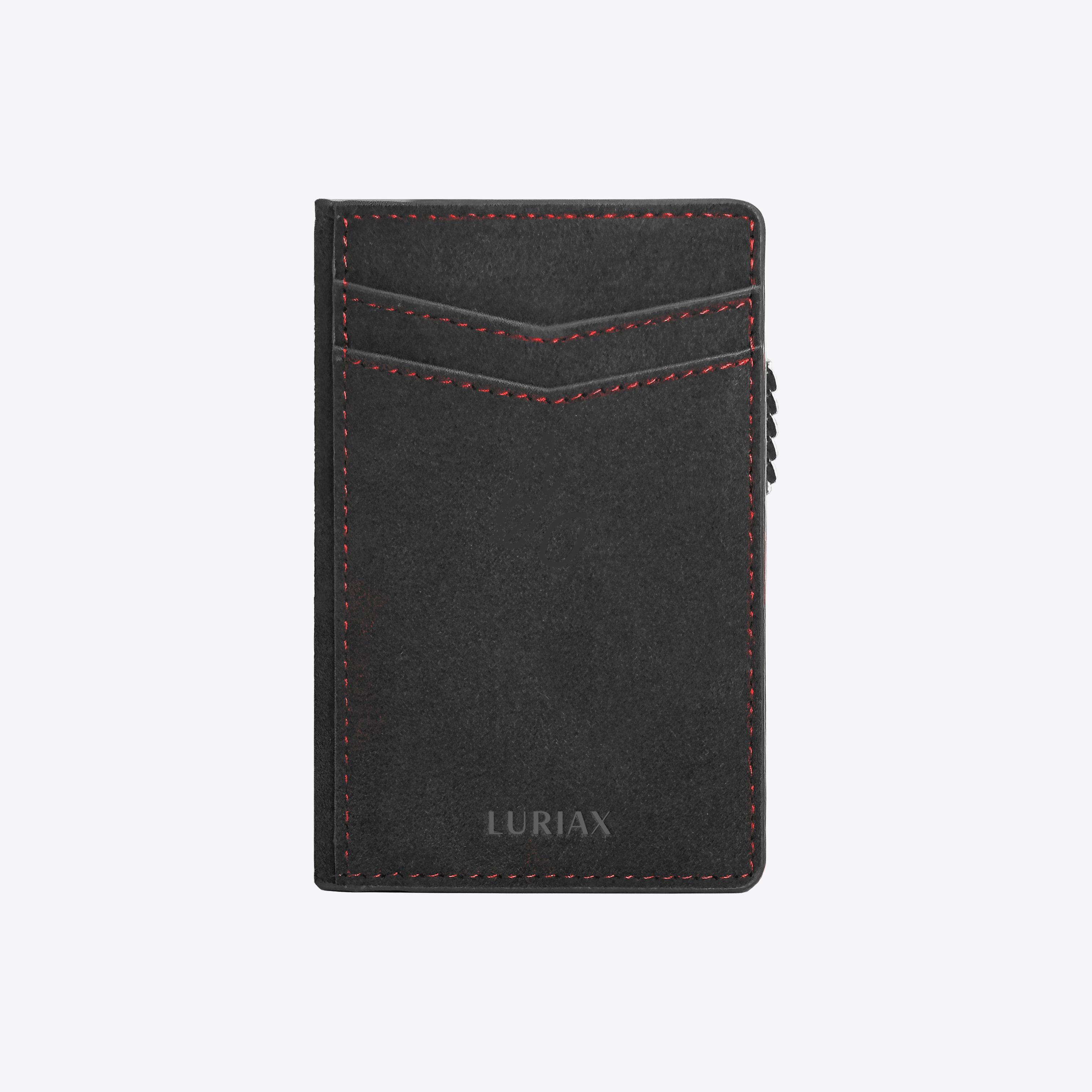 The Bifold Cardholder good - Luriax - Malachite | Alcantara Suede Leather Bifold Wallet with anodized aluminum and RFID protected