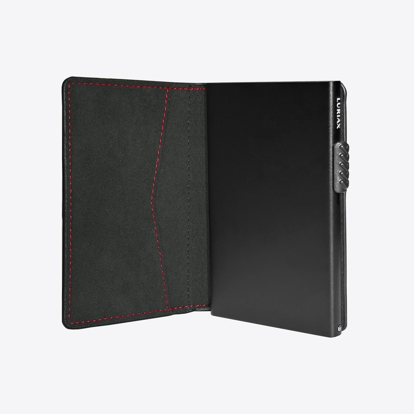 Alcantara Suede Leather iPhone Case and Accessories Collection - The Bifold Cardholder - Pure Black R - Luriax
