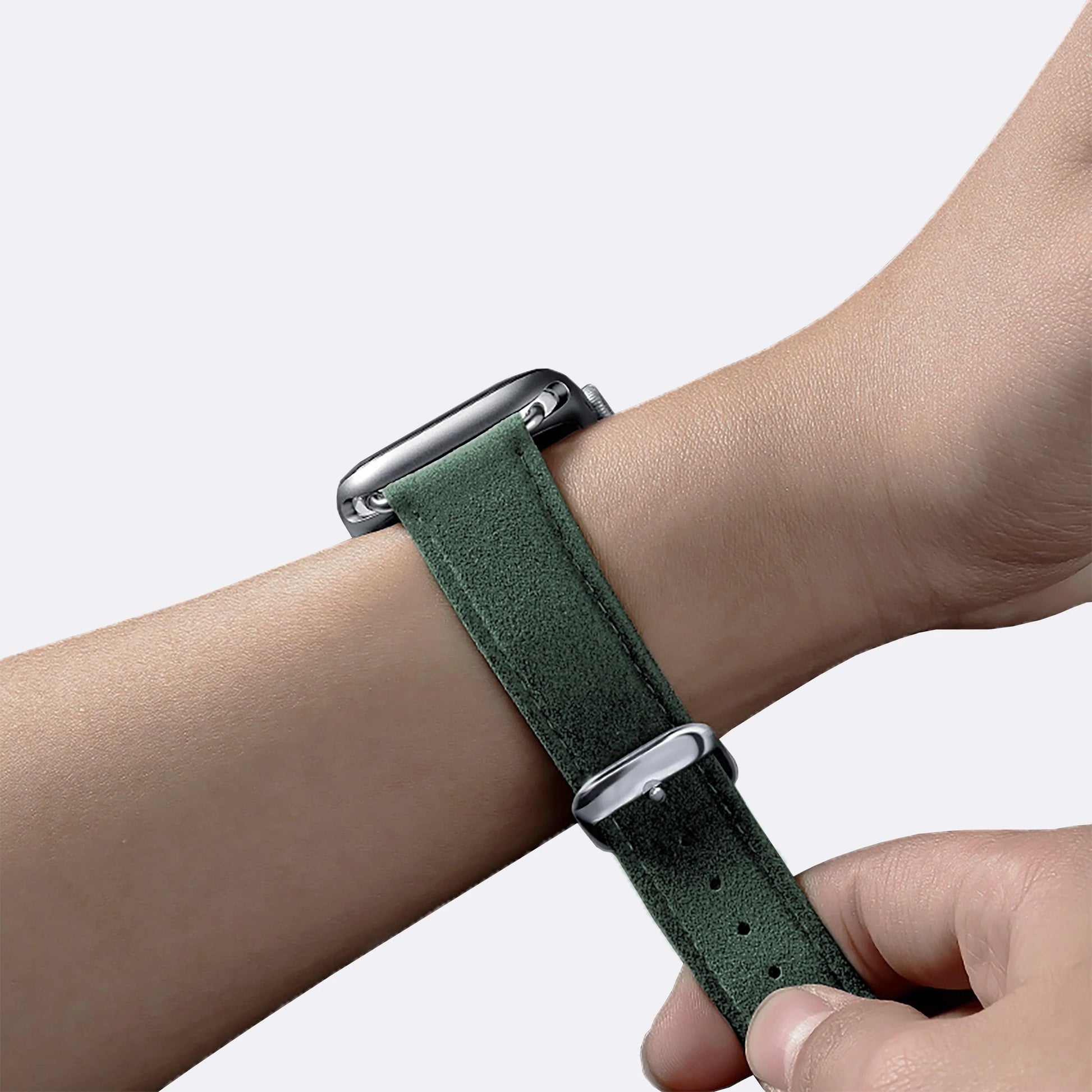 Luriax Classic Alcantara Band in Midnight Green
