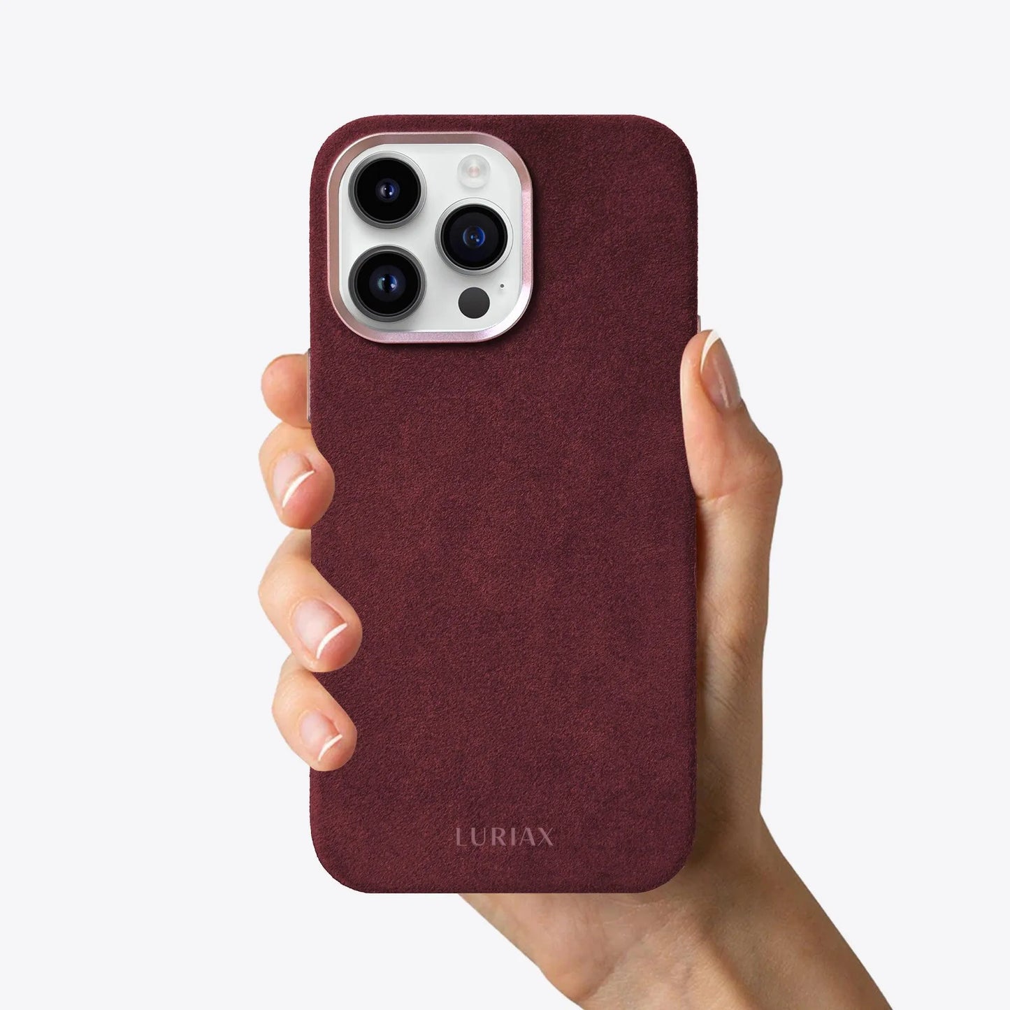 Luriax Classic Case for iPhone 14 Pro Max/Pro/Plus in Bordeaux Rose