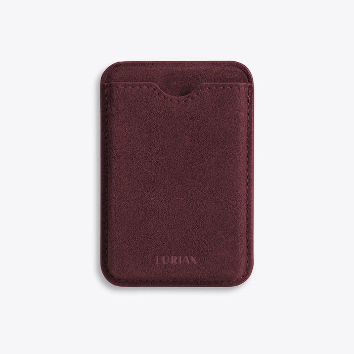 The MagSafe Wallet in Bordeaux, Alcantara® — product view | Luriax
