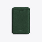 The MagSafe Wallet in British Racing Green, Alcantara® — product view | Luriax