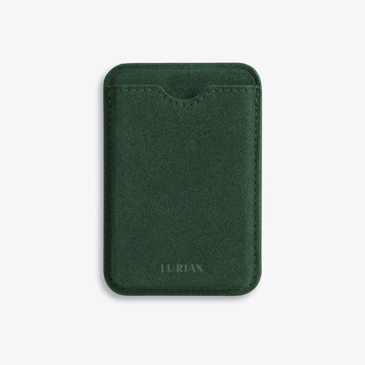 Luriax Alcantara Wallet in British Racing Green