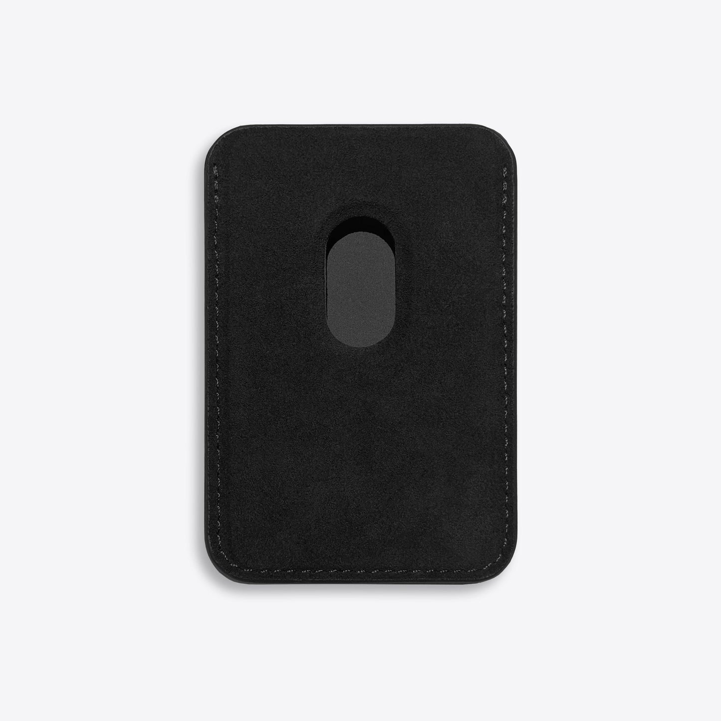 Alcantara Suede Leather iPhone Case and Accessories Collection - The MagSafe Wallet - Pure Black - Luriax