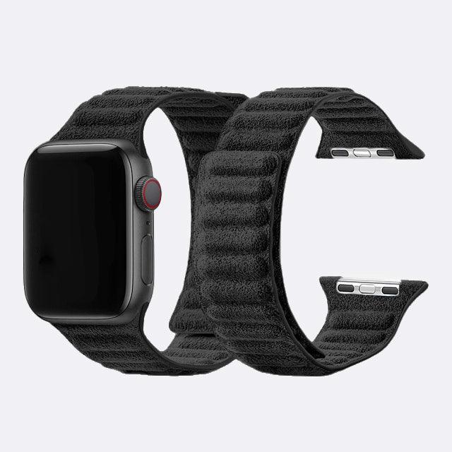 Alcantara Suede Leather iPhone Case and Accessories Collection - The Sport Bands - Charcoal Black - Luriax