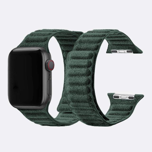 Alcantara Suede Leather iPhone Case and Accessories Collection - The Sport Bands - Midnight Green - Luriax