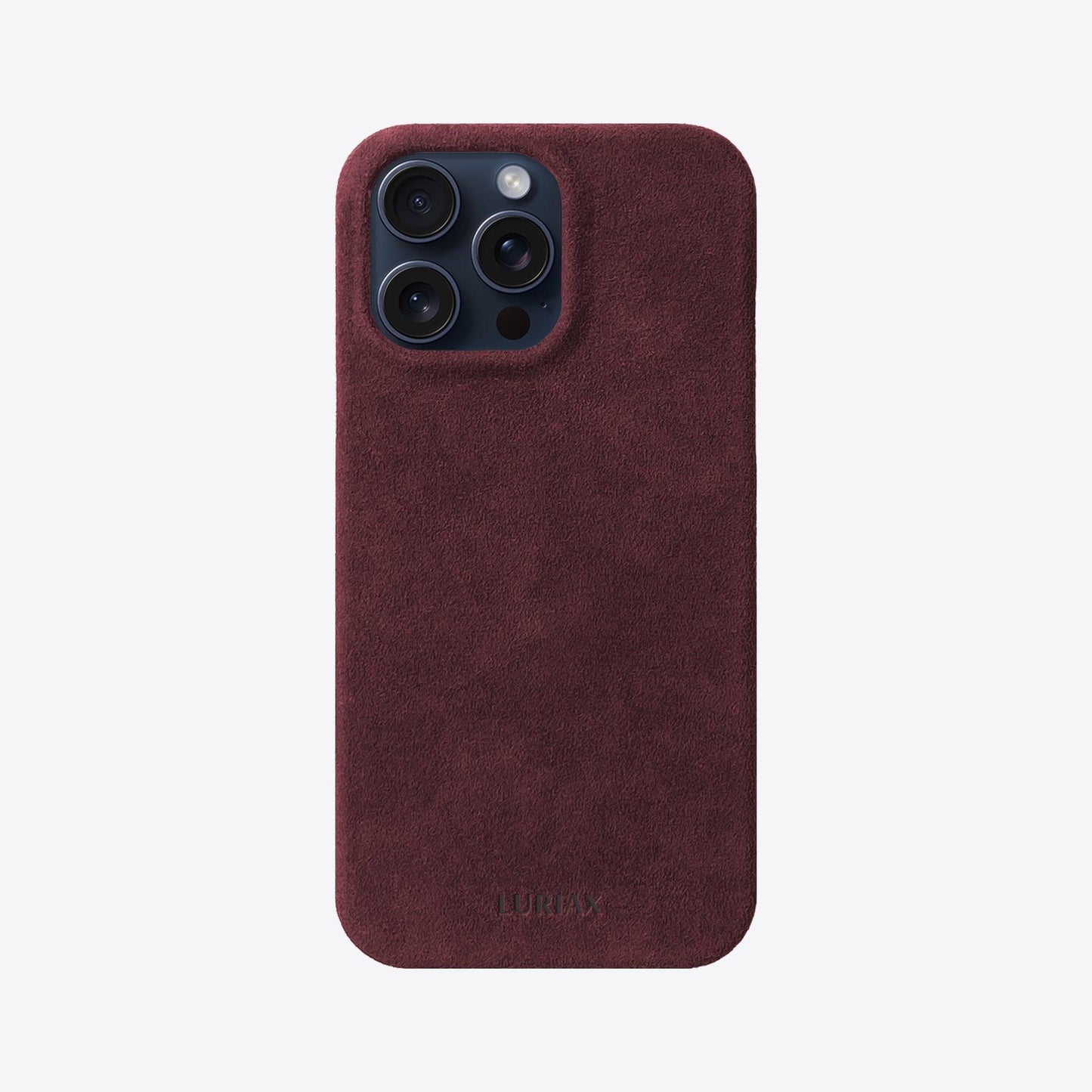Alcantara Suede Leather iPhone Case and Accessories Collection - The Sport iPhone Case - Bordeaux - Luriax