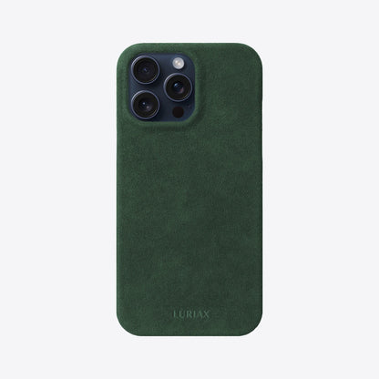 Alcantara Suede Leather iPhone Case and Accessories Collection - The Sport iPhone Case - British Racing Green - Luriax