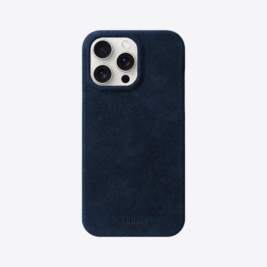 Alcantara Suede Leather iPhone Case and Accessories Collection - The Sport iPhone Case - Dark Blue - Luriax