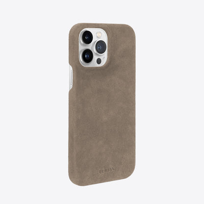 Alcantara Suede Leather iPhone Case and Accessories Collection - The Sport iPhone Case - Malibu Beige - Luriax
