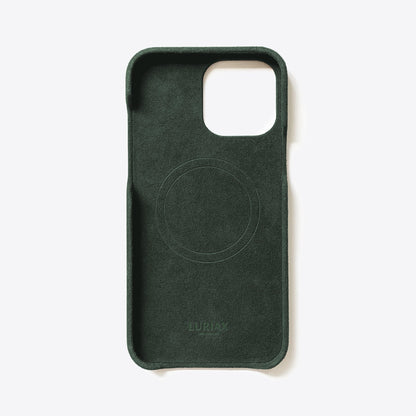 Alcantara Suede Leather iPhone Case and Accessories Collection - The Sport iPhone Case - Midnight Green - Luriax